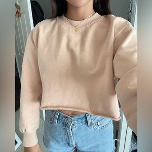 cropped sweatshirt